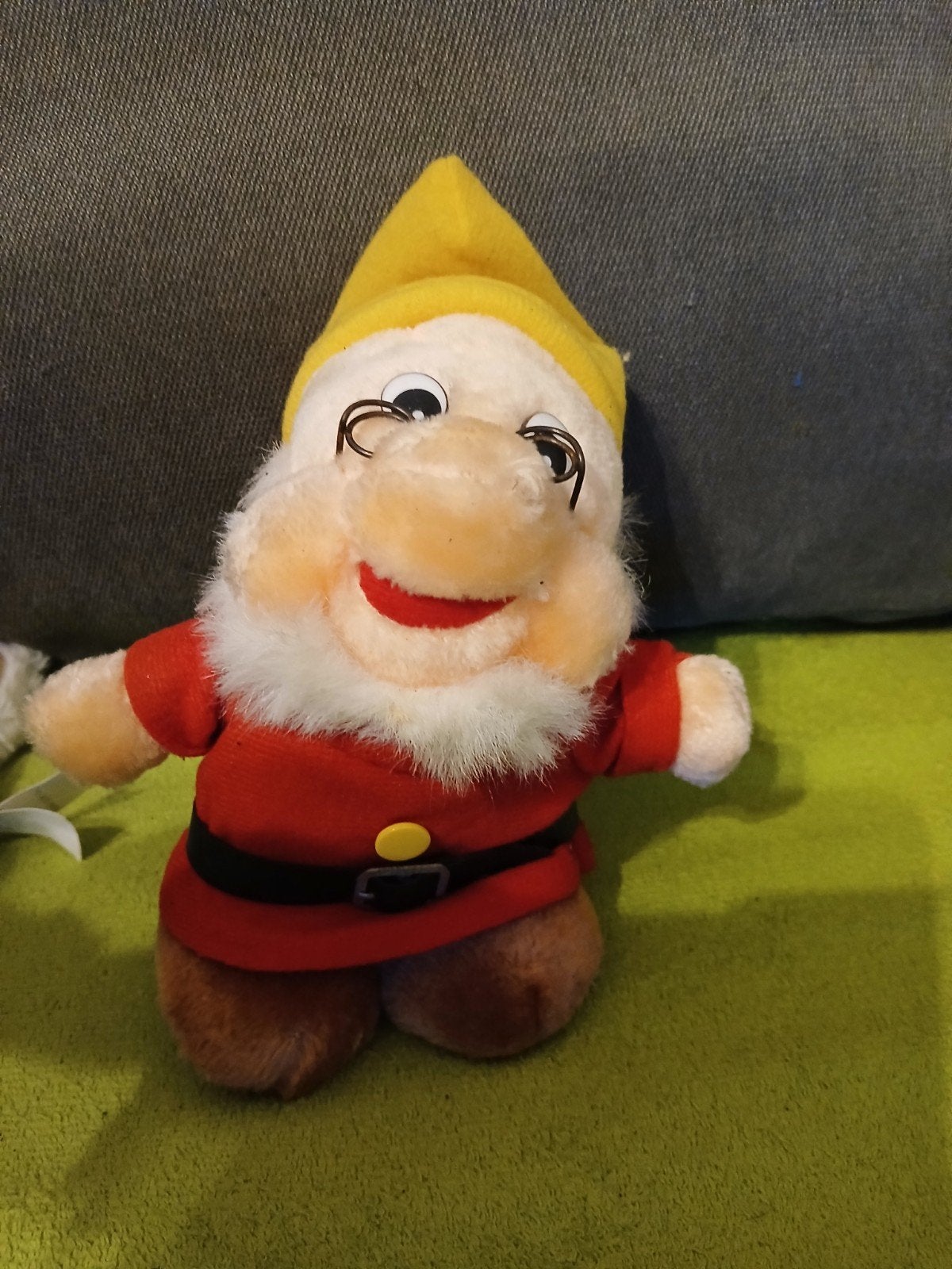 Vintage Knuffel Gnoom Sneeuwwitje en de Zeven Dwergen, Gebruikt, Overige merken, Disney, Geel