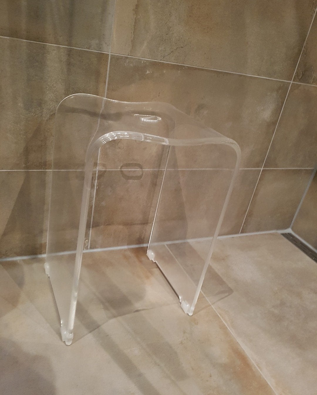 Design badkamer krukje transparant, Minder dan 50 cm, Overige typen, Ophalen of Verzenden, Zo goed als nieuw
