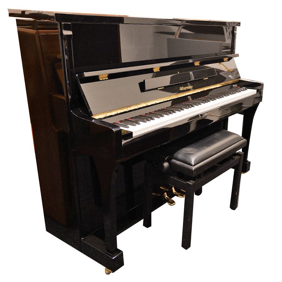 Silbermann U114 Piano Zwart Hoogglans, Gebruikt, Zwart, Ophalen of Verzenden, Hoogglans