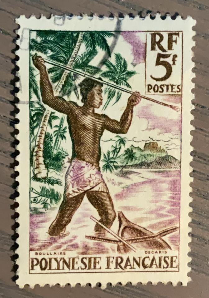 Polynesië - inheemse visserij, Ophalen of Verzenden, Gestempeld