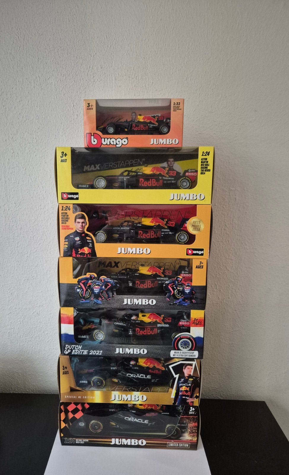 Set Max Verstappen F1 auto's - Jumbo Limited Edition, Overige merken, Auto, Groter dan 1:32, Nieuw