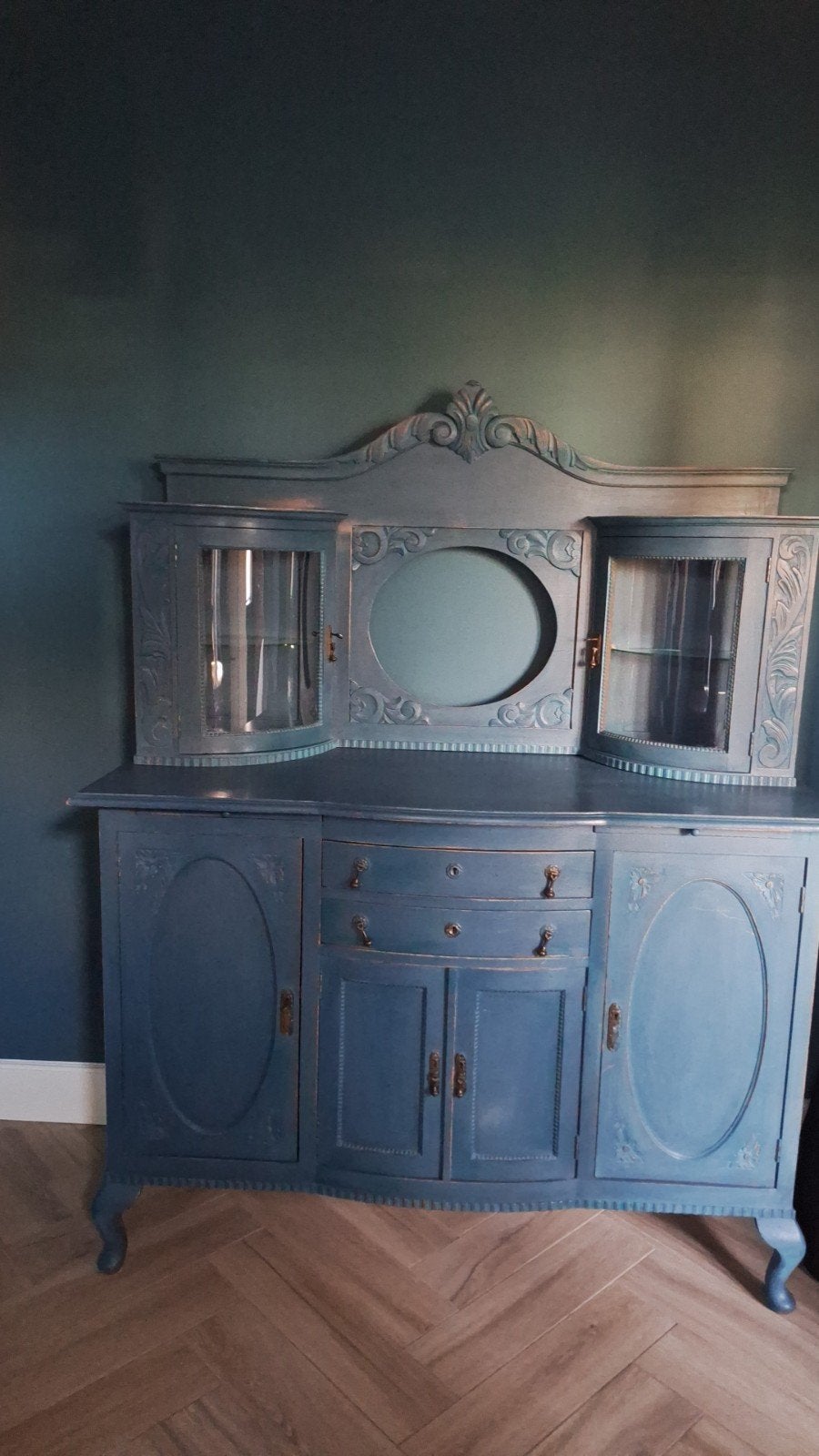 Unieke buffetkast in Aubusson Blue krijtverf, Ophalen