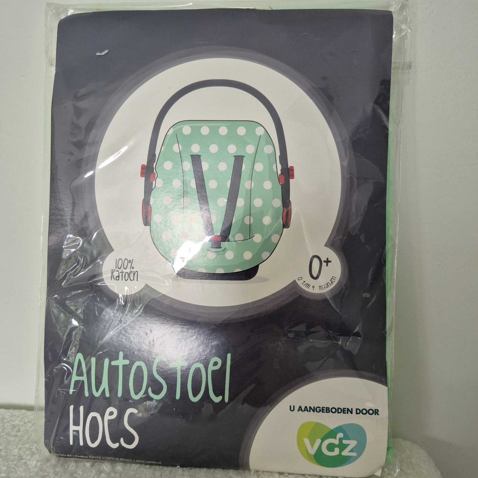 Nieuwe autostoelhoes 0+ maanden - 100% Katoen, Ophalen of Verzenden, Nieuw, 0 t/m 10 kg, Overige merken