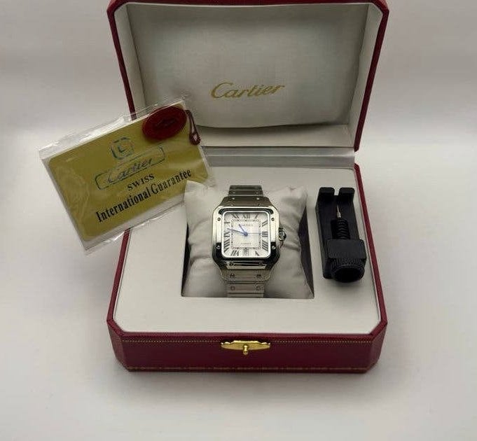Cartier Santos Large, Overige merken, Staal, Staal, Polshorloge