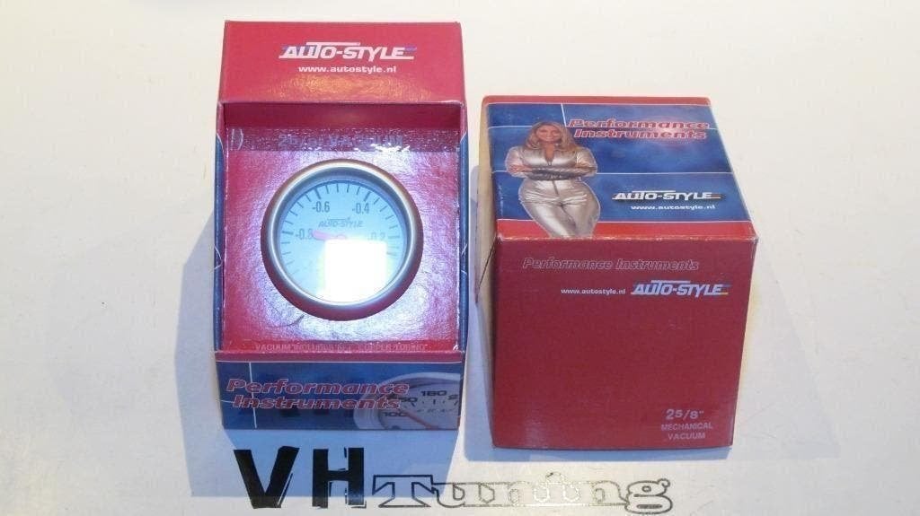Autostyle performance instruments 8 inch vacuum meter, Auto diversen, Ophalen of Verzenden