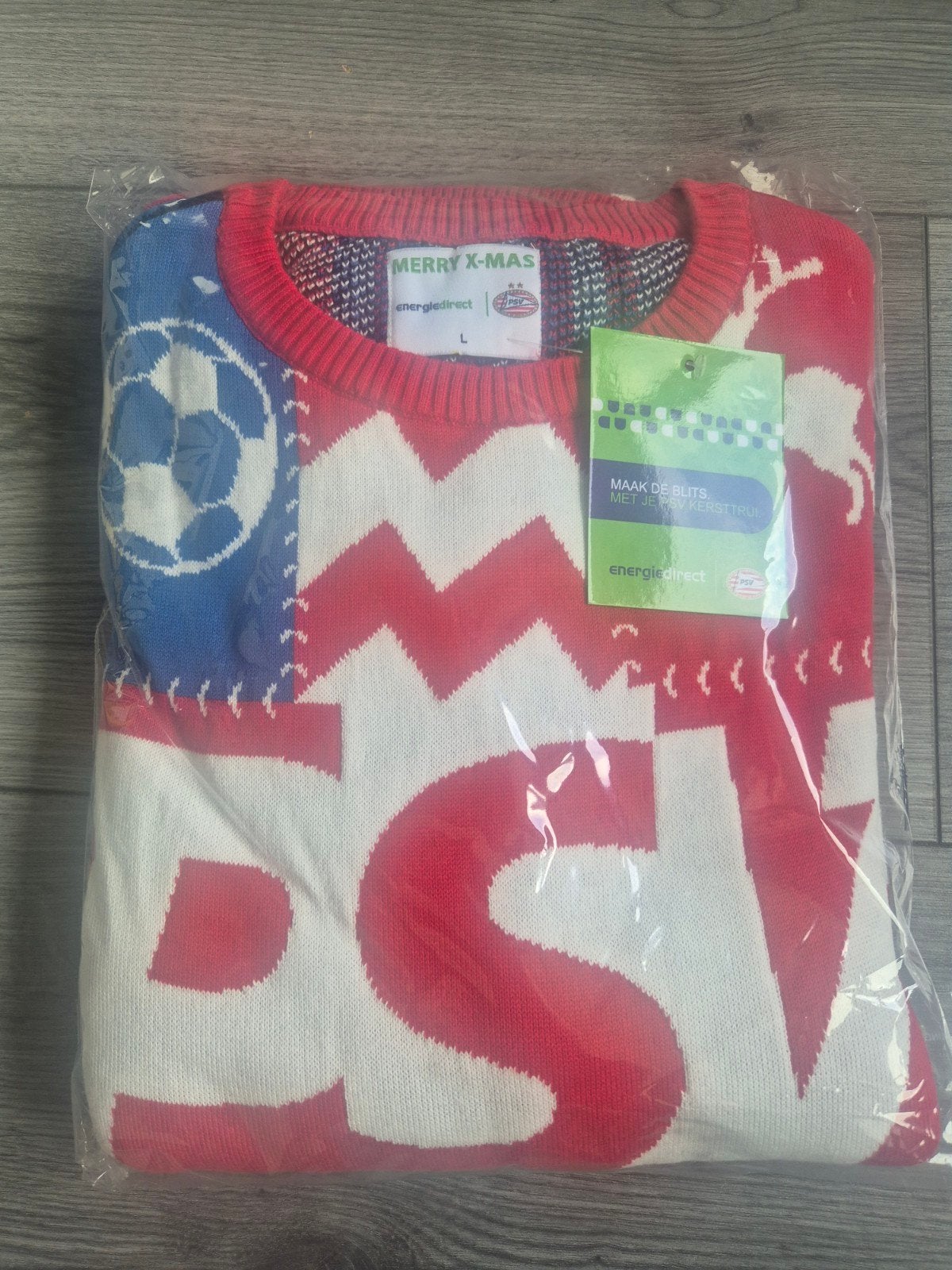 PSV Kersttrui Maat L - Nieuw met labels, Kleding | Heren, Maat 52/54 (L), Meerkleurig, Nieuw, Ophalen of Verzenden