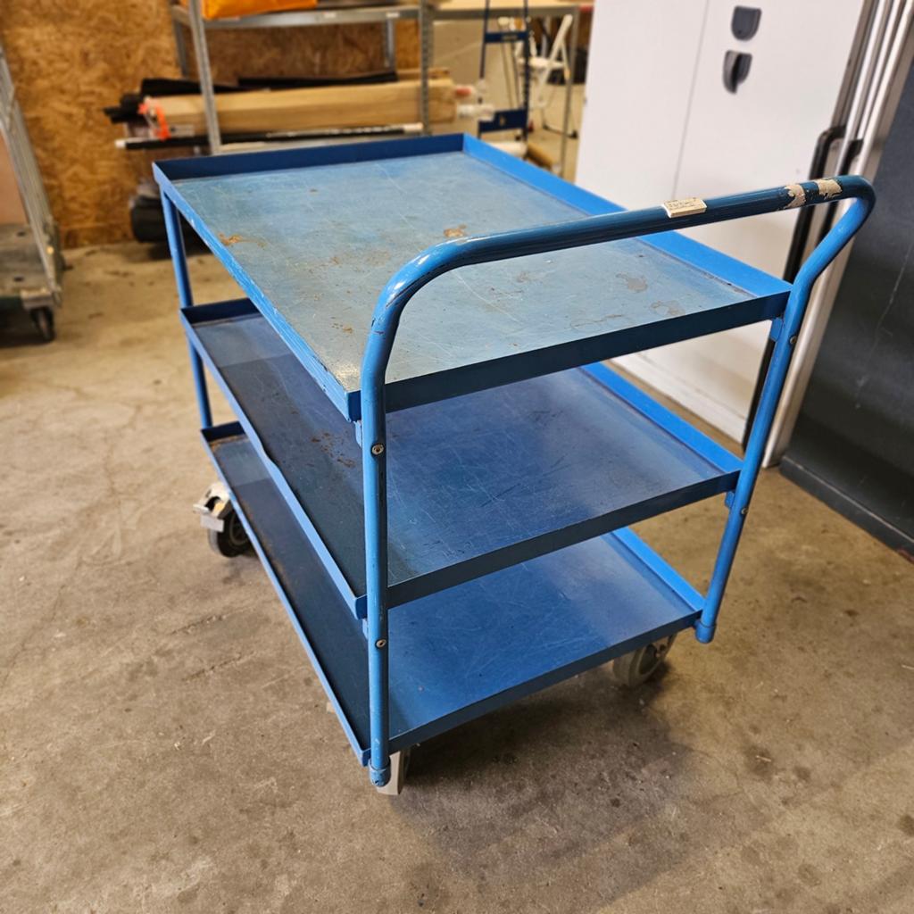 Fetra Transportkar - Blauw, 3 etages, Doe-het-zelf en Verbouw, Transportwagens, 100 liter of meer, Ophalen, Gebruikt, Transportkar