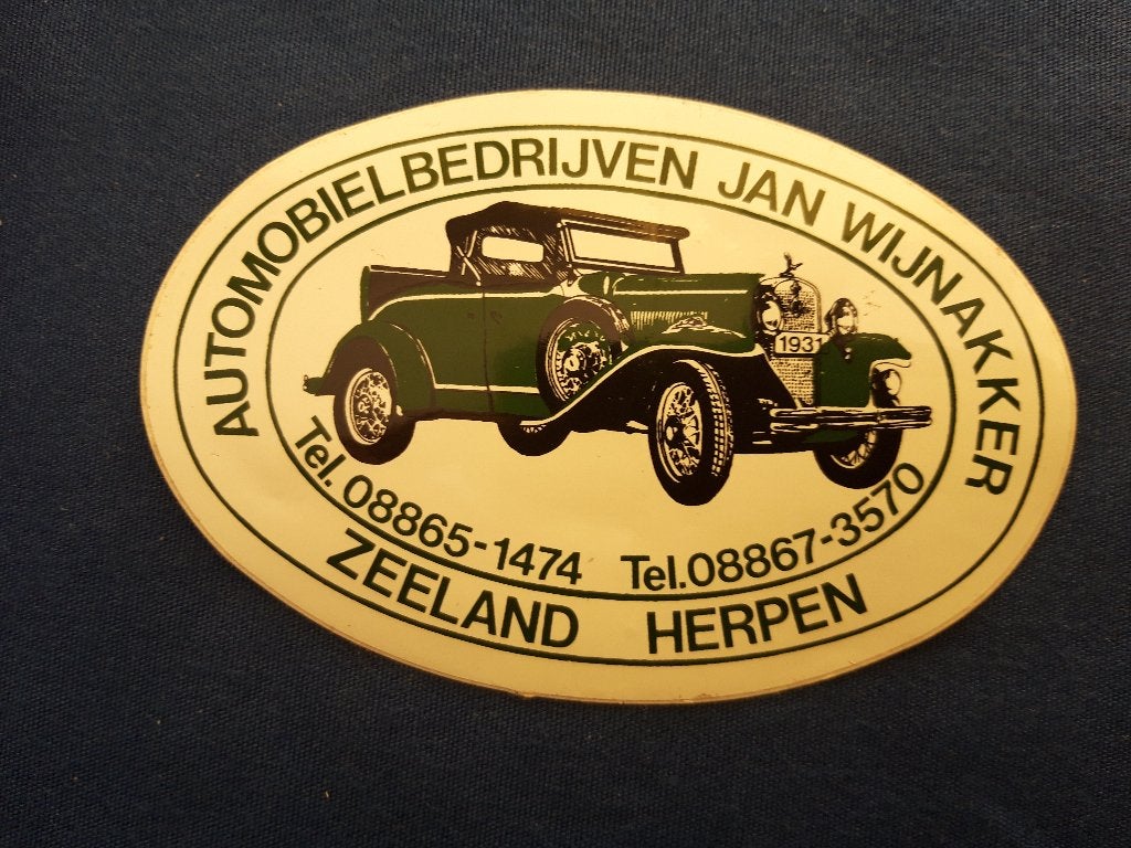 vinyl sticker A-Ford - Jan Wijnakker - jaren 70, Ophalen of Verzenden, Zo goed als nieuw, Overige typen