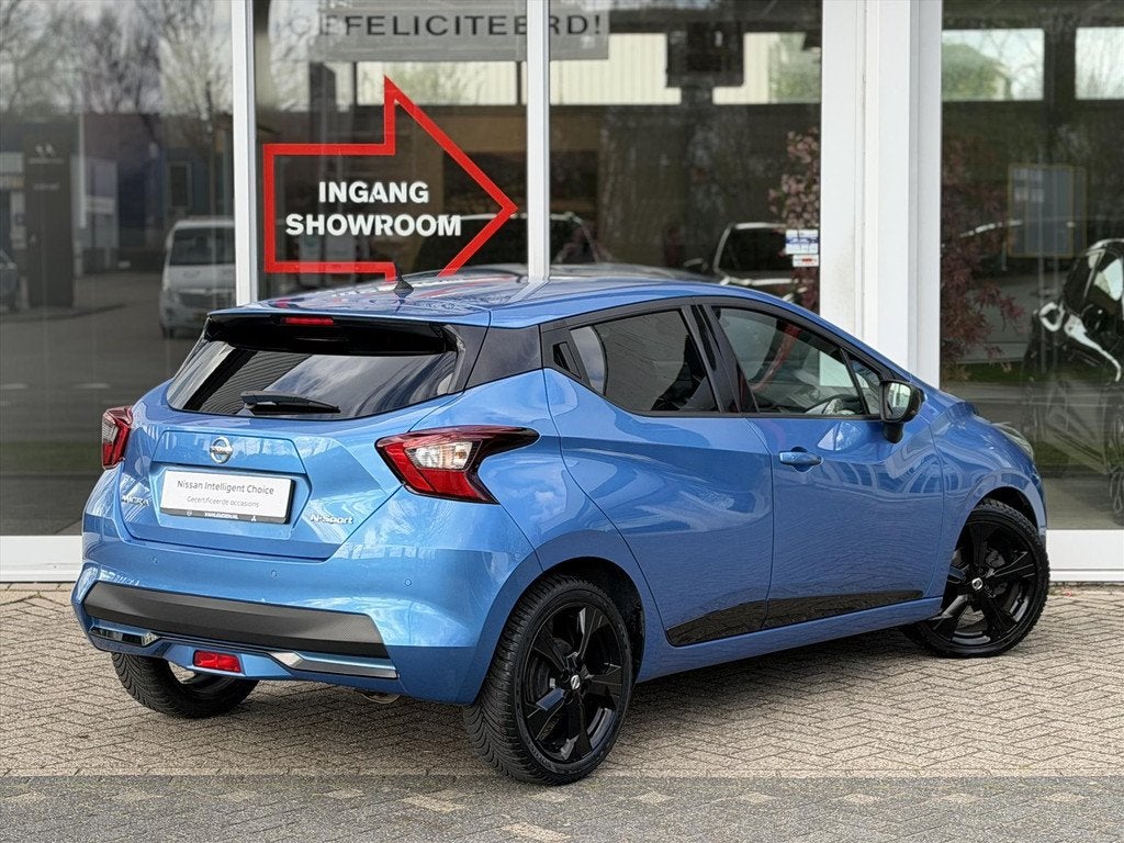 NISSAN Micra 1.0 IG-T 92pk N-Sport | Navigatie | LED | Apple, 1043 kg, Gebruikt, Blauw, Traction-control