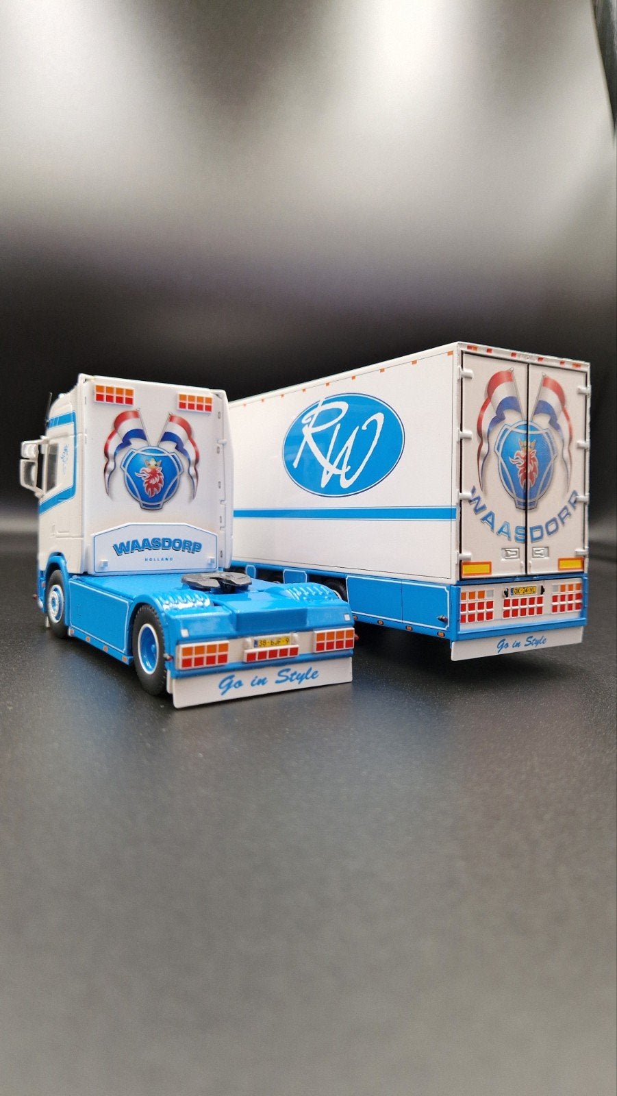 Tekno | Waasdorp - Scania, Hobby en Vrije tijd, Modelauto's | 1:50, Zo goed als nieuw, Bus of Vrachtwagen, Tekno, Ophalen of Verzenden