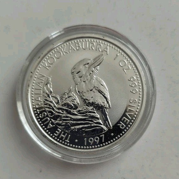 1 Oz Zilveren Australische Kookaburra Munt 1997, Postzegels en Munten, Munten | Oceanië, Ophalen of Verzenden