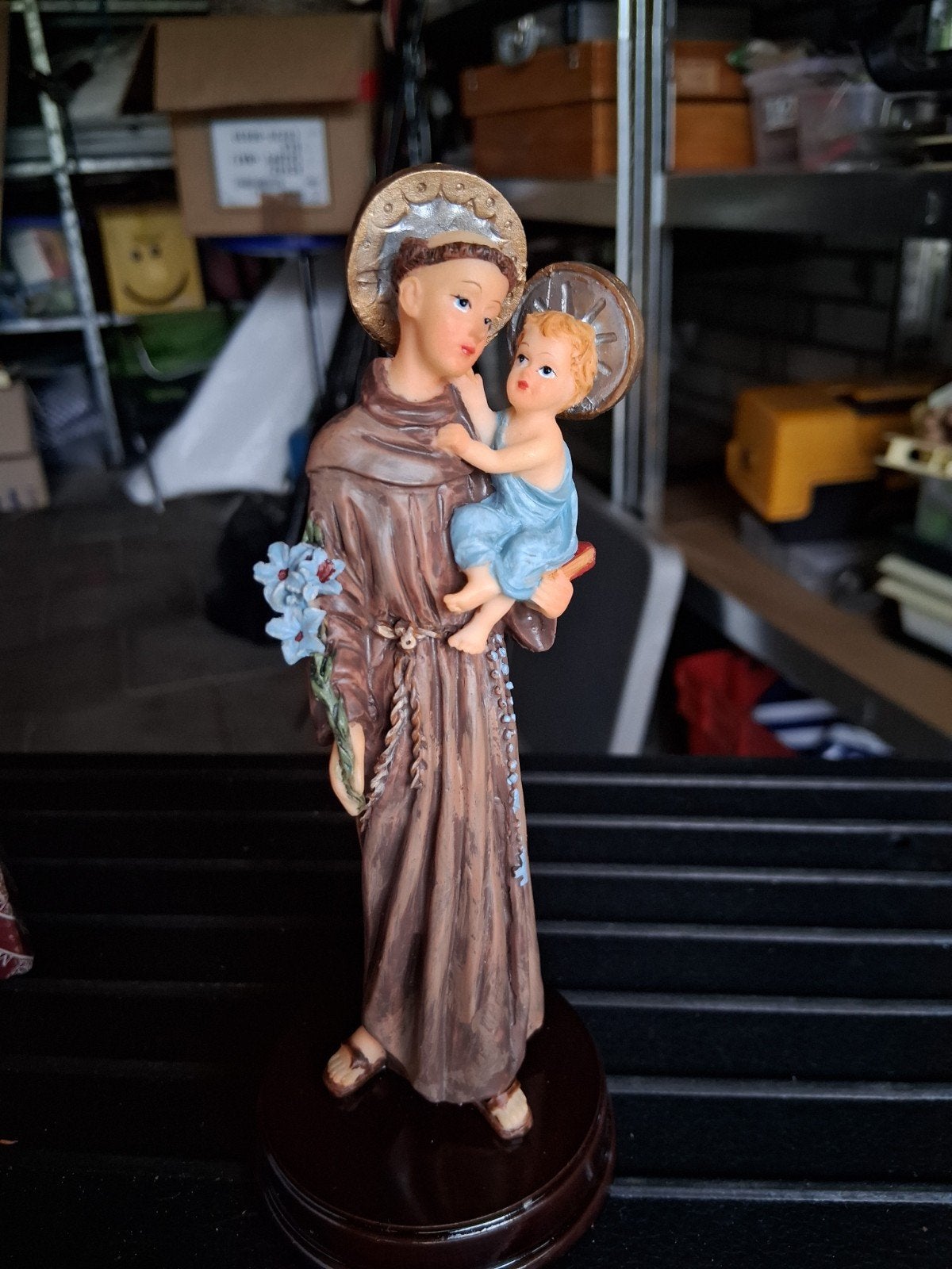 Mooi beeldje van Sint Antonius met kindje Jezus, Ophalen of Verzenden, Zo goed als nieuw