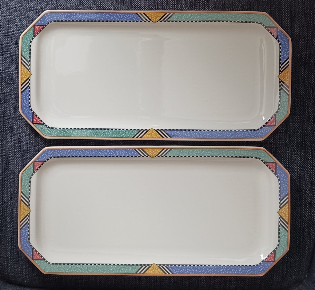 2x cakeschaal Villeroy en Boch Tiago (33 x 15,5 cm), Ophalen, Gebruikt, Villeroy & Boch, Schaal of Schalen
