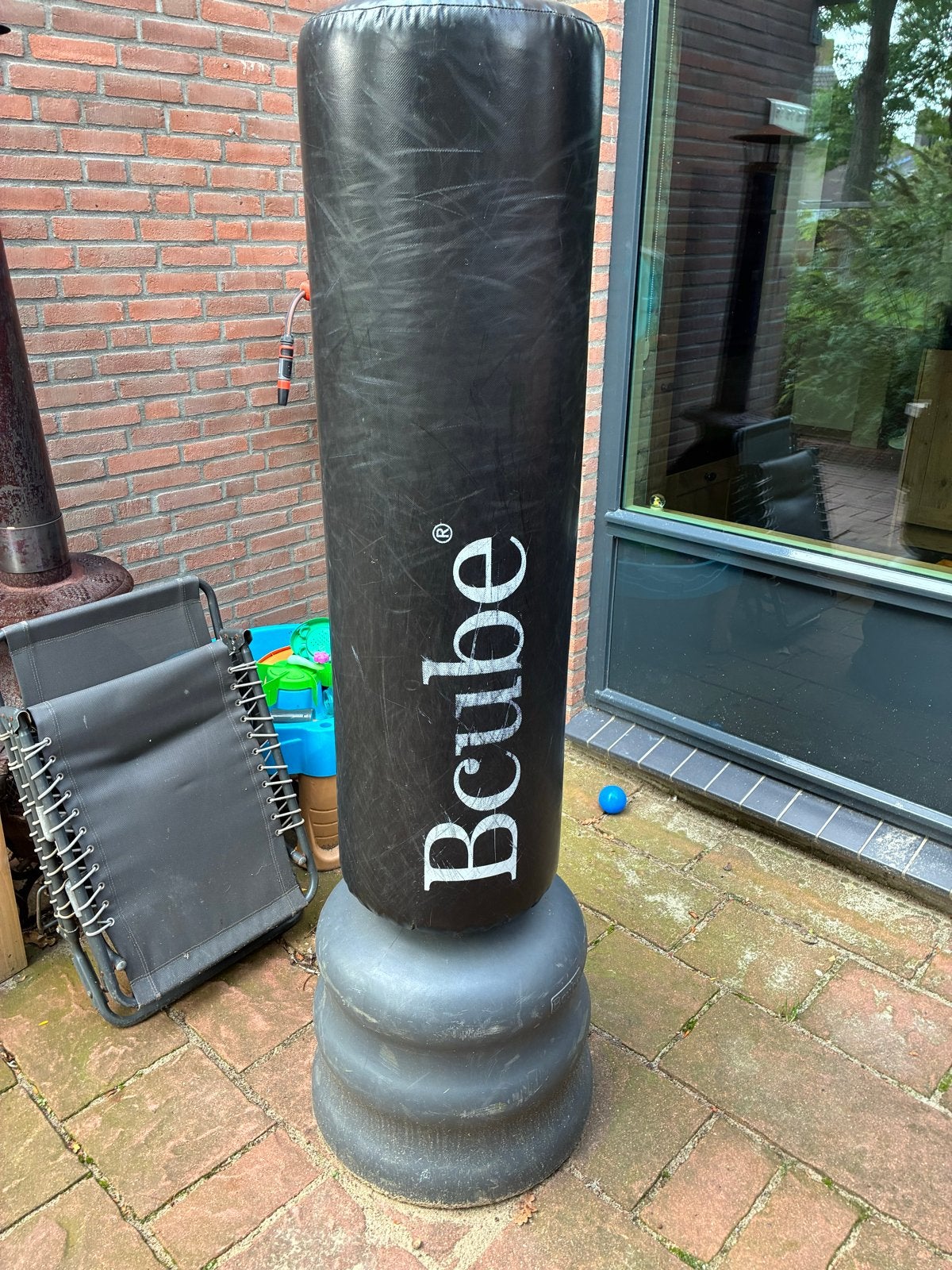 Boksset: Bokspaal (Bcube) en 2 paar bokshandschoenen, Ophalen, Gebruikt, Bokszak