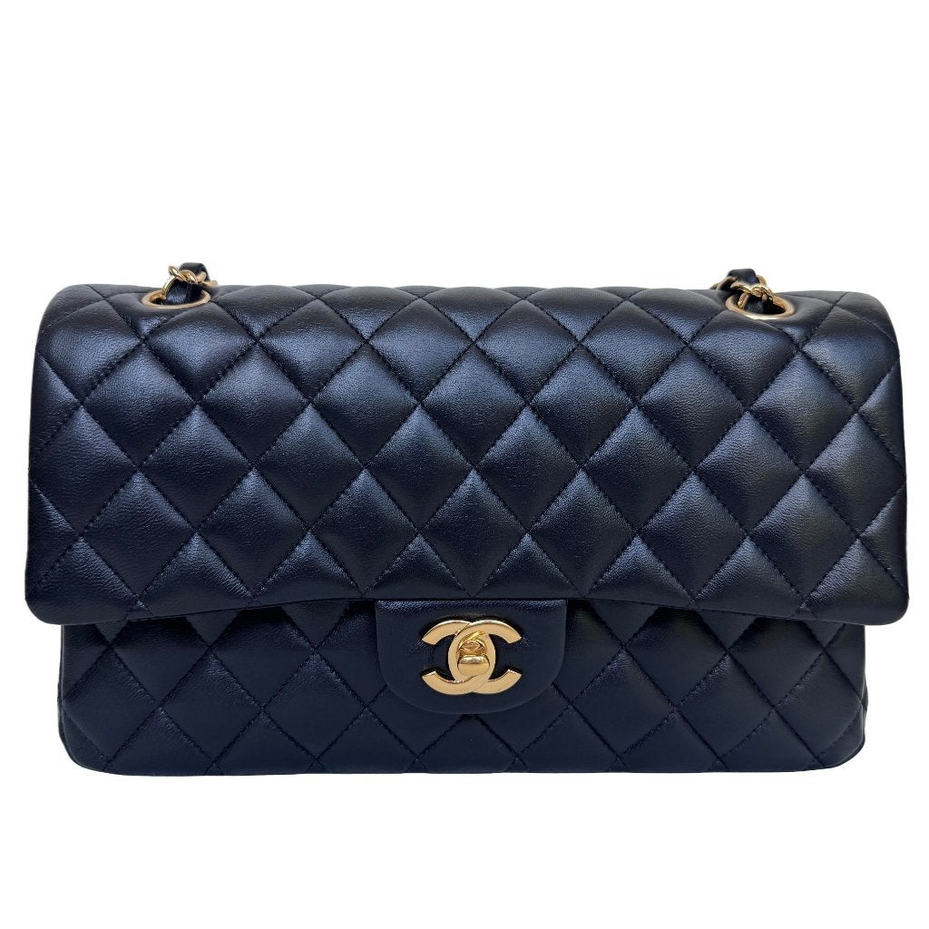 Chanel authentiek handtas crossbody schouder lamsleer zwart