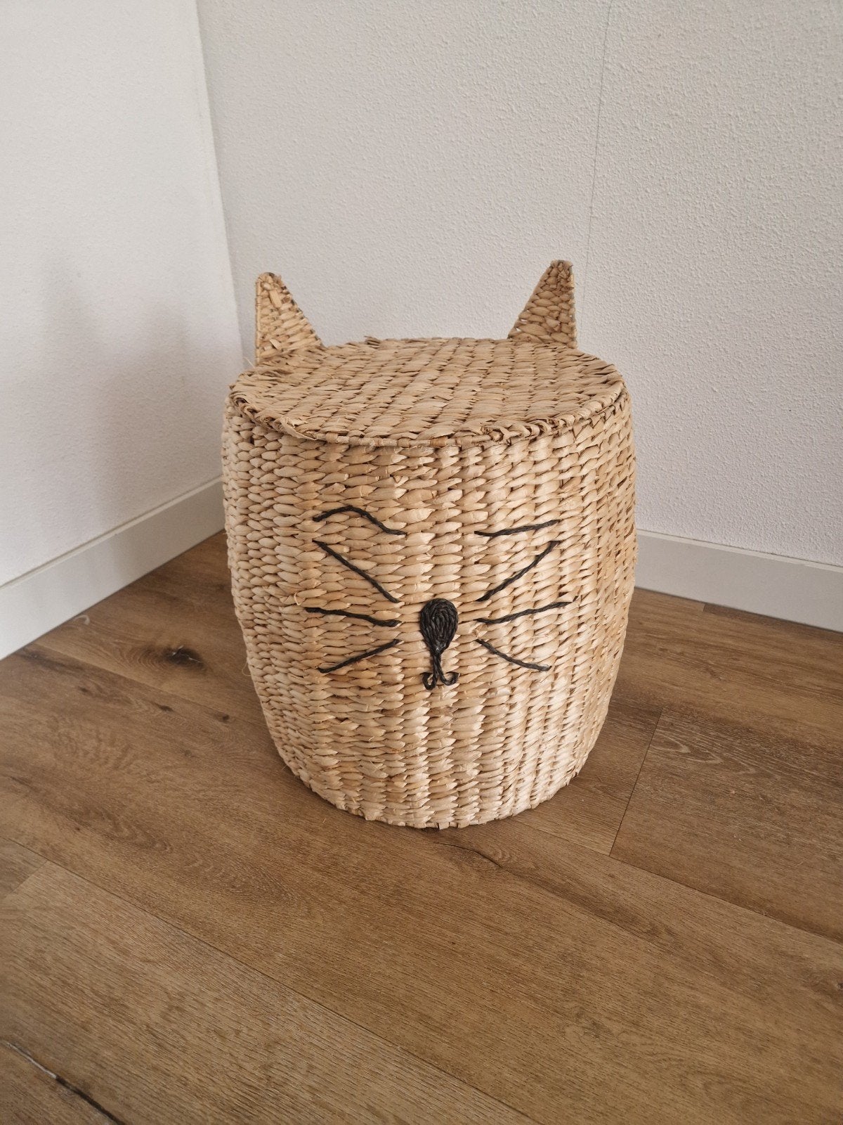 Leuke rieten kattenmand met deksel van Kwantum, Ophalen, Gebruikt, Mand, Rond