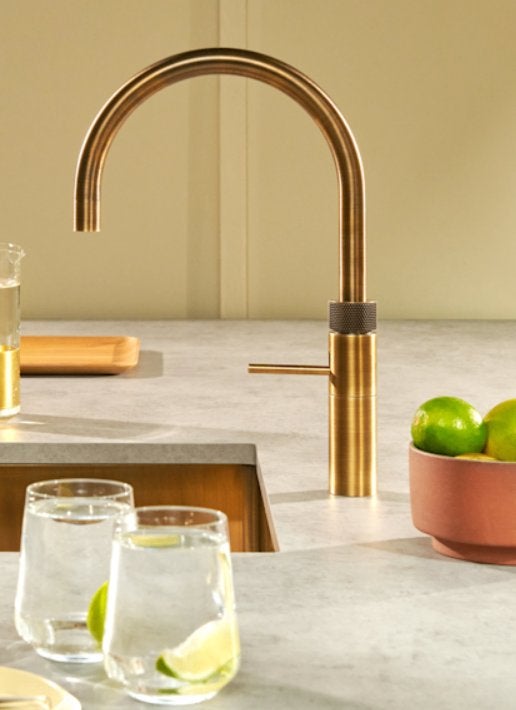 Quooker PRO3 Fusion Round kraan en reservoir, Messing Patina, Huis en Inrichting, Overige typen, Goud, Nieuw, Ophalen of Verzenden