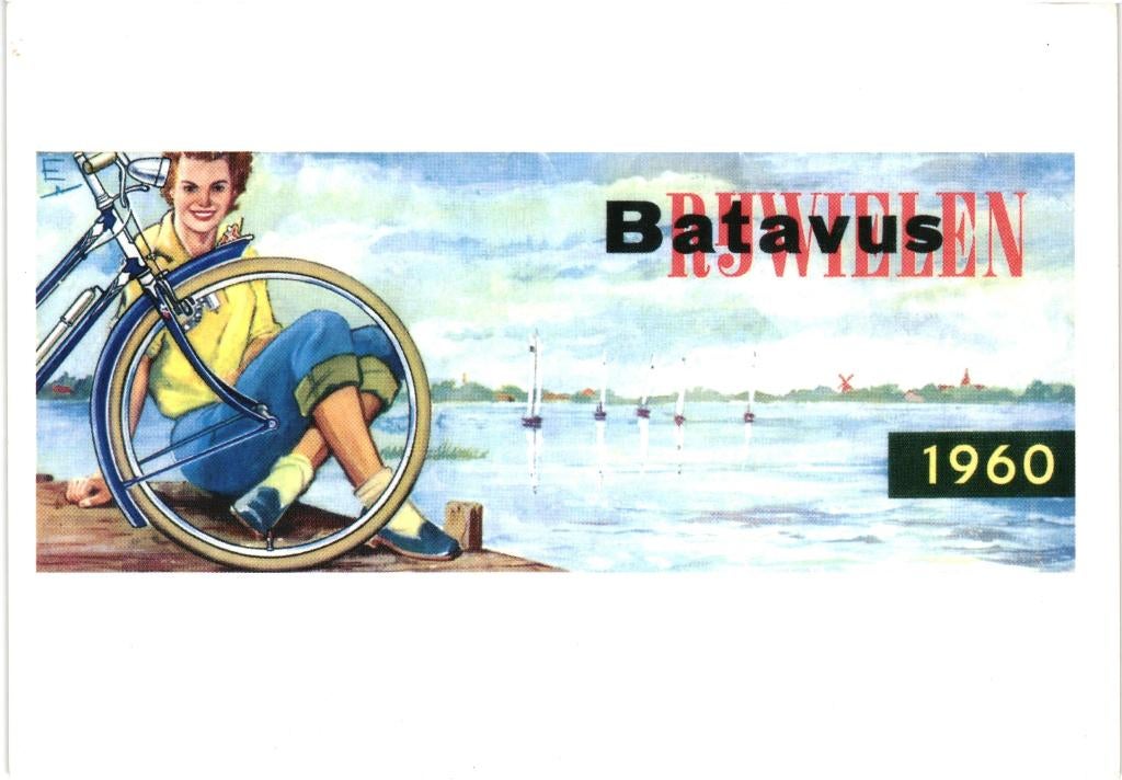 700594 Batavus Fiets reclame rond 1960 nette kaart onbeschr, Ophalen of Verzenden, 1980 tot heden, Ongelopen, Friesland