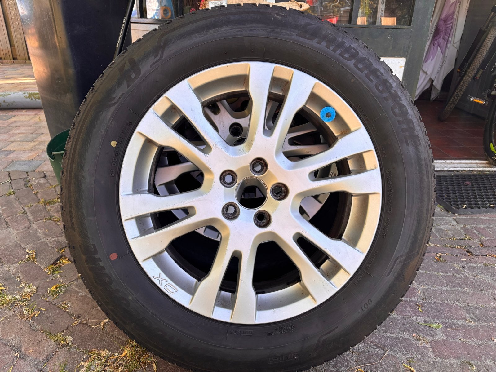 Set van 4 Bridgestone banden op volvo xc90 velgen, Ophalen of Verzenden, Gebruikt