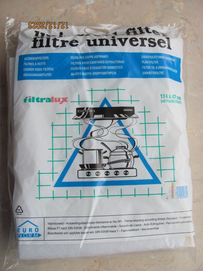 NIEUW Afzuigkap FILTER wit FILTRALUX afzuigkapfilters 114x57, Ophalen of Verzenden, Nieuw, Inbouw, Overige typen