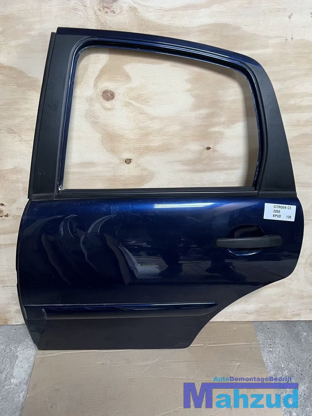 CITROEN C3 1 Blauw KPUD links achter deur 2002-2009, Auto-onderdelen, Gebruikt, Citroën, Ophalen of Verzenden, Achter