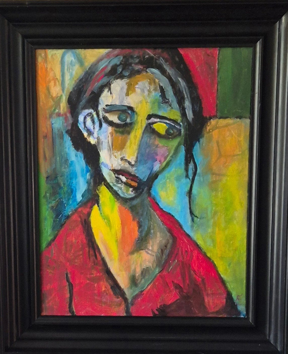La reina de la calle, Antiek en Kunst, Ophalen, Handgeschilderd, Textiel, Figuren
