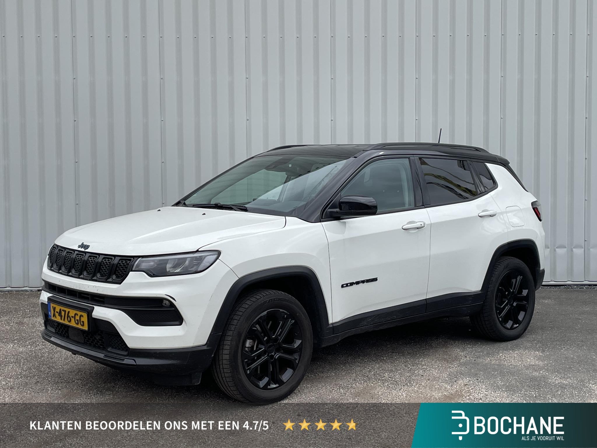 Jeep Compass 4xe 190 Plug-in Hybrid Electric Night Eagle | T, Auto's, Automaat, Met garantie (alle), Leder en Stof, Wit