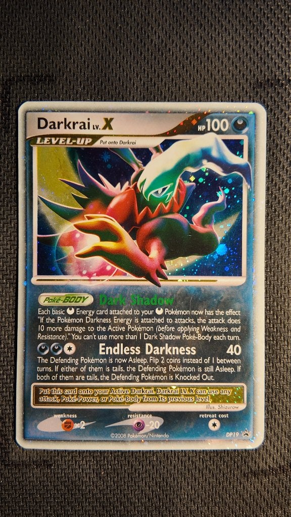 Darkrai LV.X DP19 DP Black Star Promos | Pokemon kaart, Ophalen, Zo goed als nieuw, Losse kaart, Foil