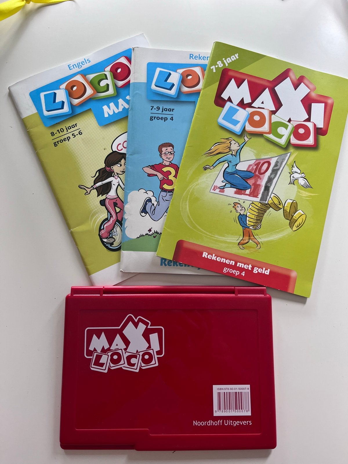 Maxi Loco oefenboekjes – rekenen, tafels & Engels (3x), Ophalen of Verzenden, Gelezen, Overige niveaus