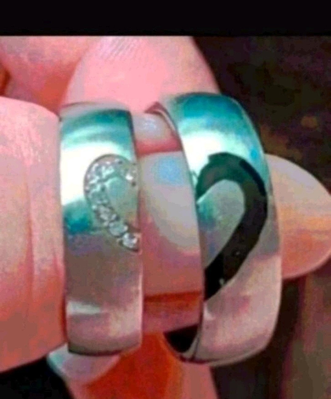 Ringen titanium half hart maat 18 en 19, Sieraden, Tassen en Uiterlijk, Ringen, Verzenden, Nieuw, Zilver