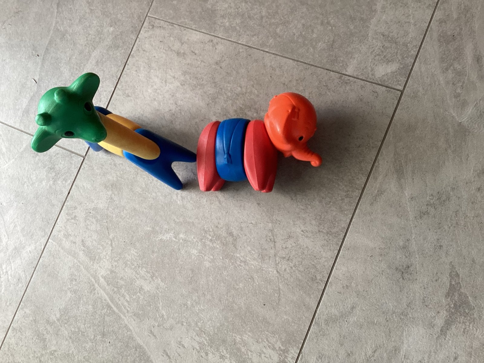 Vintage Tupperware Dieren Speelgoed - Olifant en Giraffe, Ophalen of Verzenden, Gebruikt