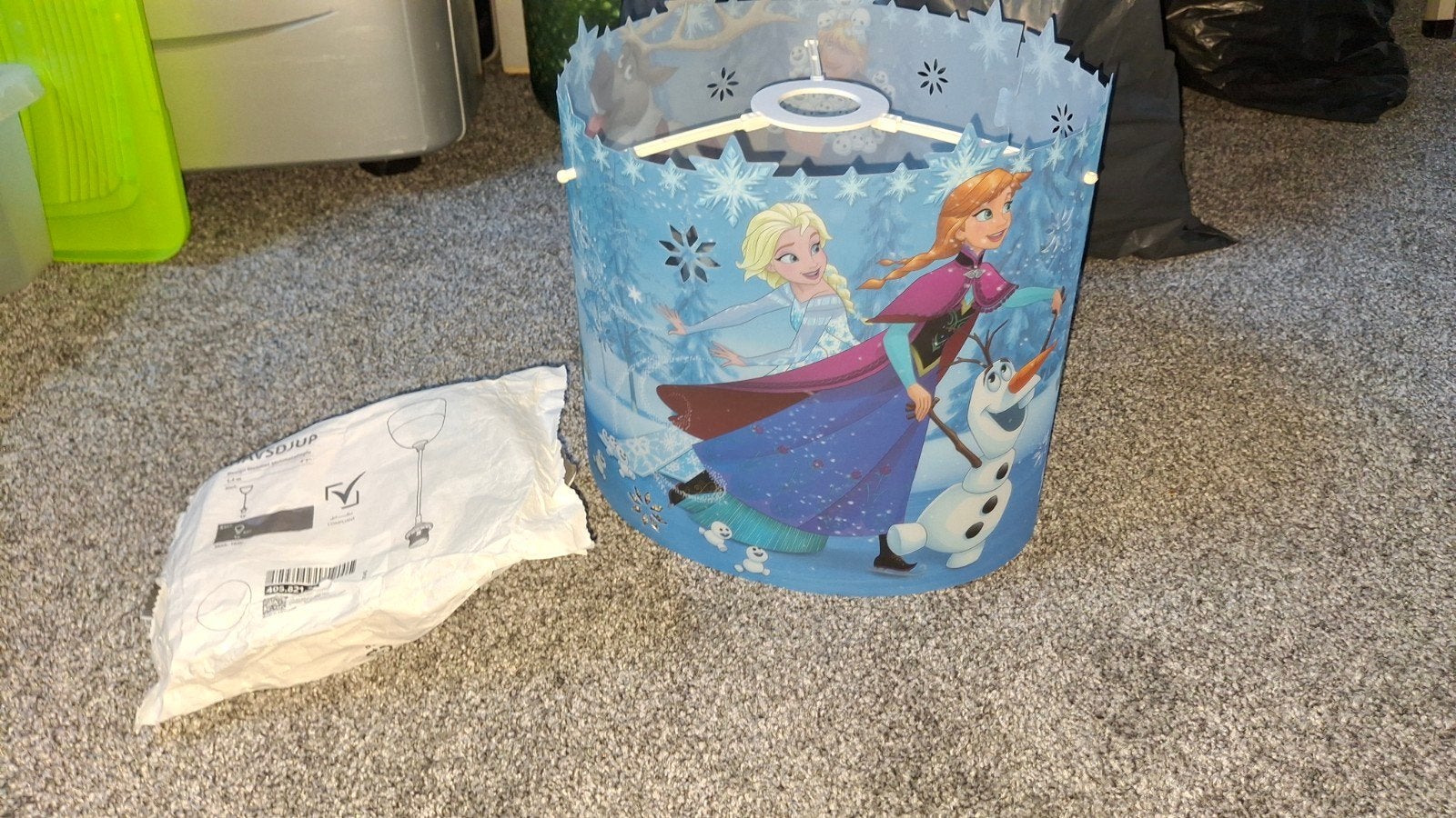 Disney Frozen lampenkap en Elsa nachtlampje, Gebruikt, Ophalen of Verzenden, Meerkleurig, Disney