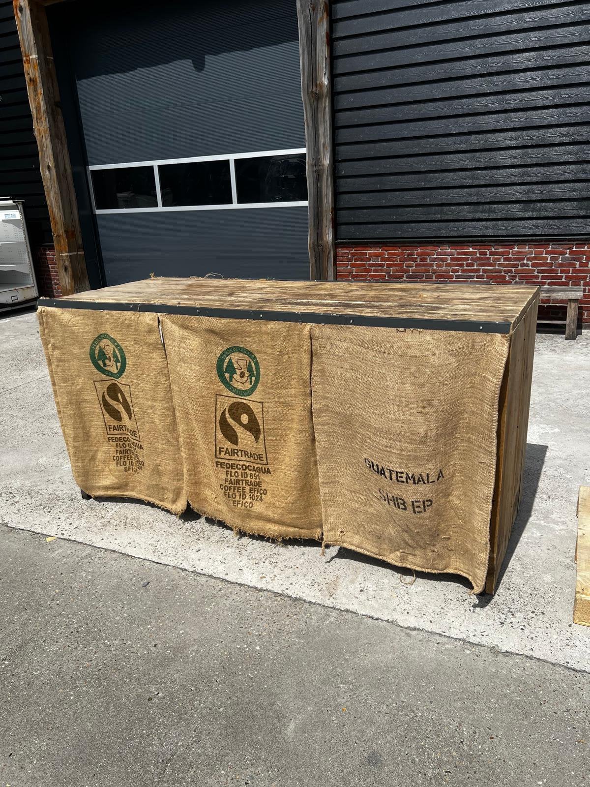 Industriële Houten Balie / Koffiebar / Winkelcounter, Ophalen