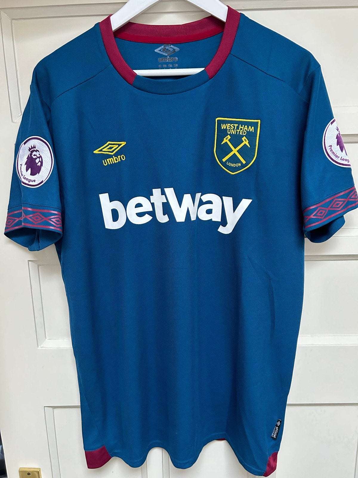 West Ham United uitshirt 2018-2019 - Maat L, Maat 52/54 (L), Voetbal, Gedragen, Verzenden