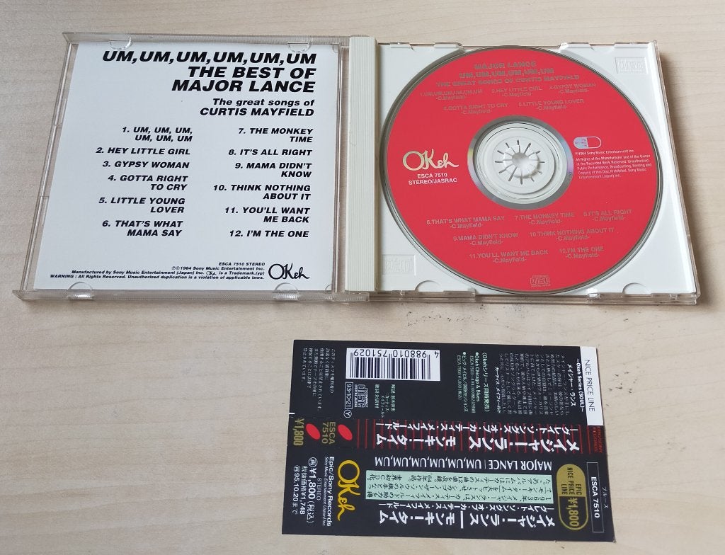 Major Lance Um Um Um Um The Best Of CD Japan Curtis Mayfield, Ophalen of Verzenden, Zo goed als nieuw