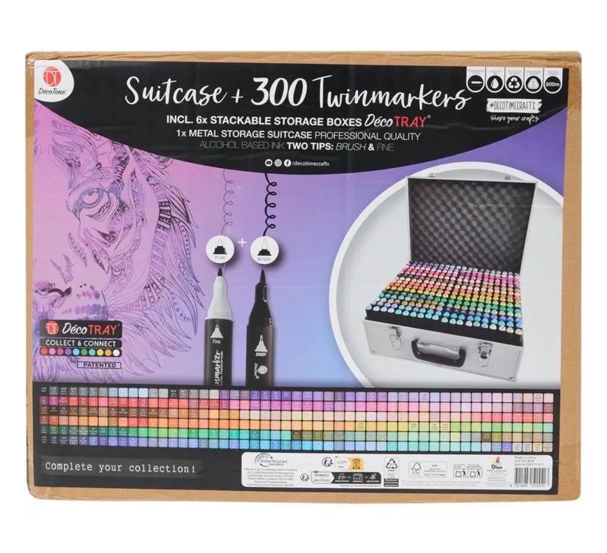 OP ZOEK!!!; DecoTime Suitcase met 300 Twinmarkers, Ophalen of Verzenden, Nieuw, Overige typen