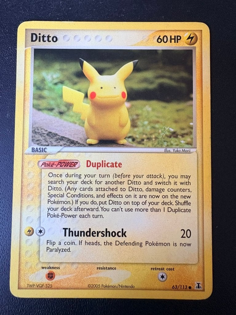 Pokemon Pikachu Ditto (DS 63) Status Good, Ophalen of Verzenden, Gebruikt, Losse kaart