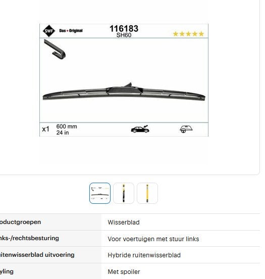 SWF ruitenwissers Nieuw in doos., Auto-onderdelen, Ophalen of Verzenden, Nieuw