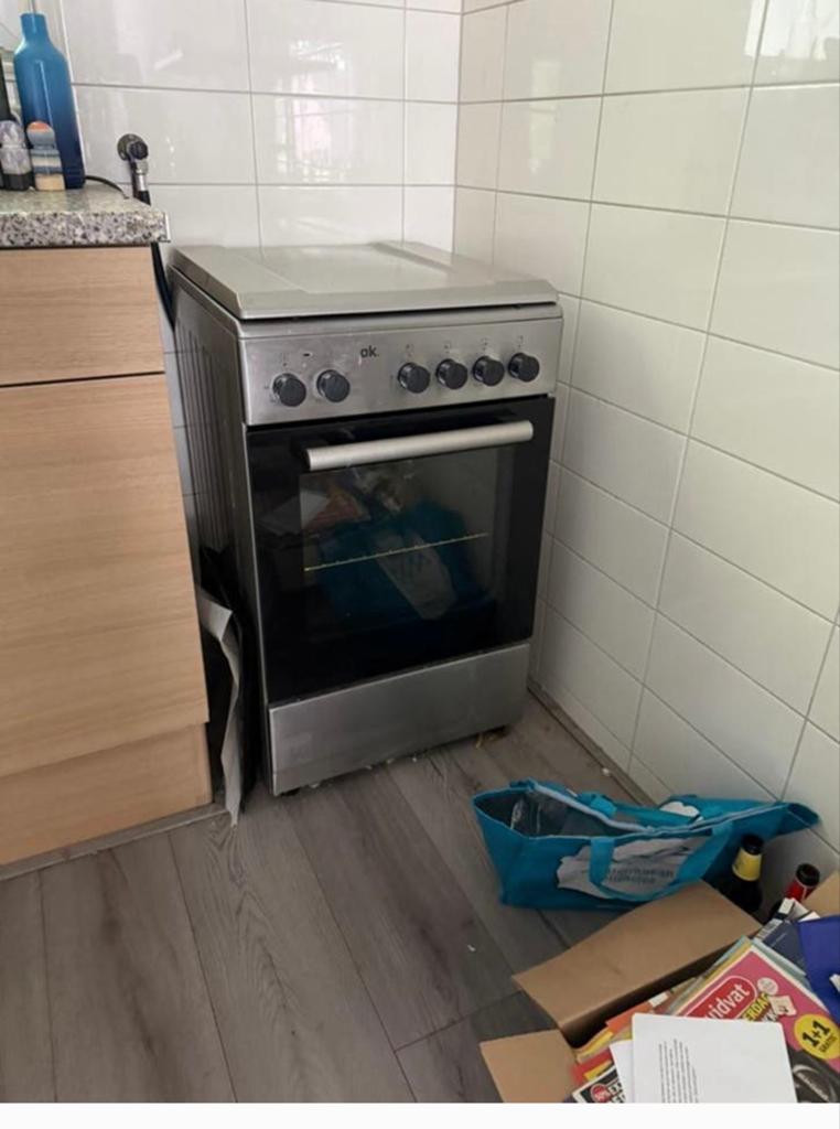 Vrijstaand Gasfornuis met oven, Witgoed en Apparatuur, Fornuizen, Ophalen, Gebruikt, 4 kookzones, Gas