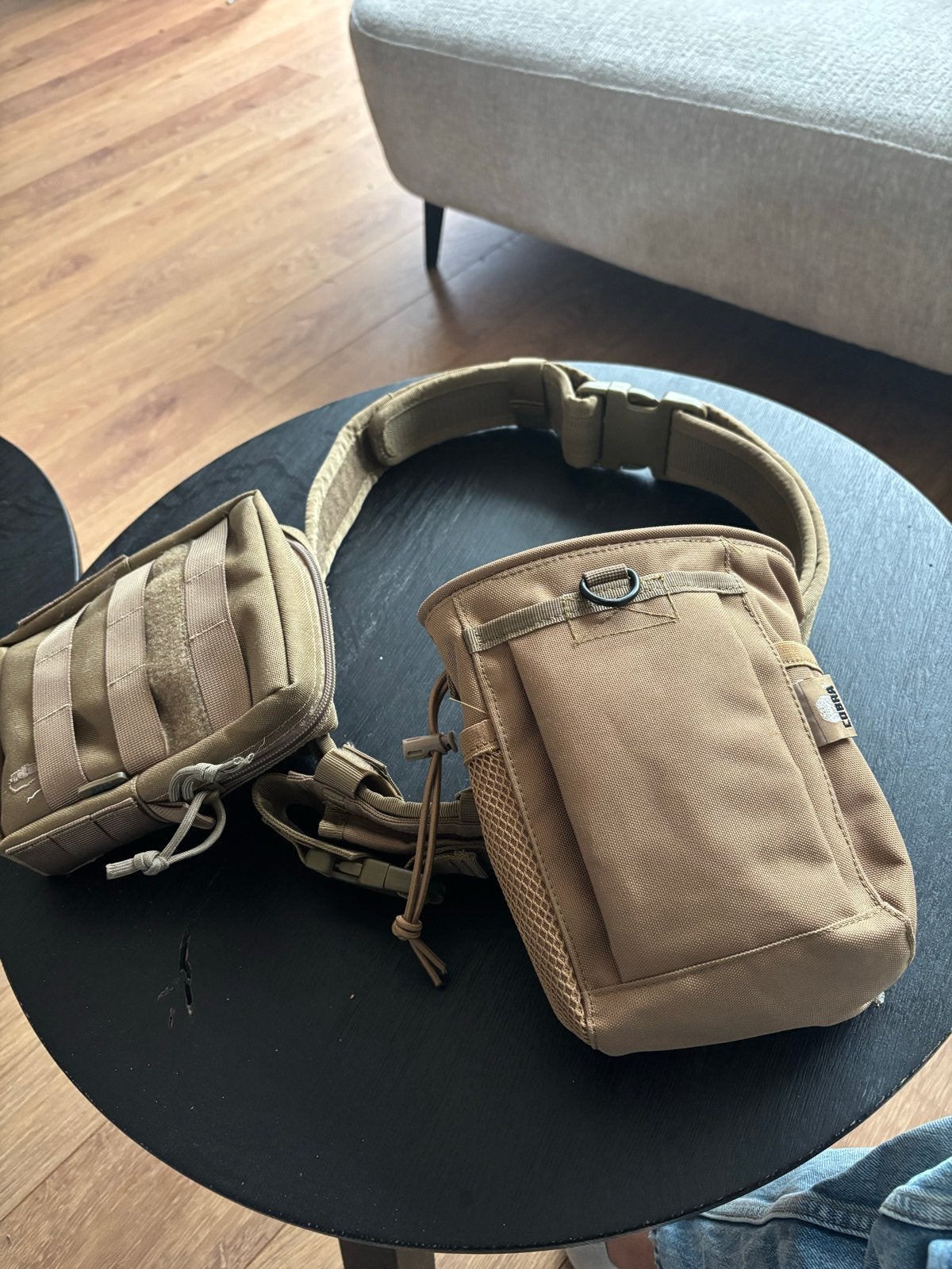 Tactische Riem met Zakjes - Coyote Bruin, Ophalen of Verzenden, Zo goed als nieuw