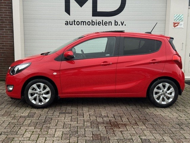 Opel KARL 1.0 Innovation+ -1e eig.-Schuifdak-Trekhaak-Cruise, Voorwielaandrijving, Gebruikt, Leder en Stof, Origineel Nederlands