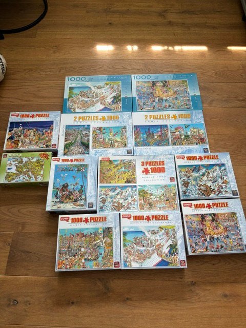 13 verschillende puzzels in 1 koop voor € 10,00, Hobby en Vrije tijd, Denksport en Puzzels, Ophalen, 500 t/m 1500 stukjes, Gebruikt