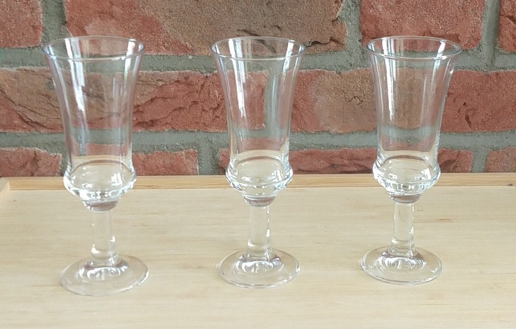 borrel glaasjes, set van 3, volgnr 79, Ophalen of Verzenden, Zo goed als nieuw, Borrel- of Shotglas