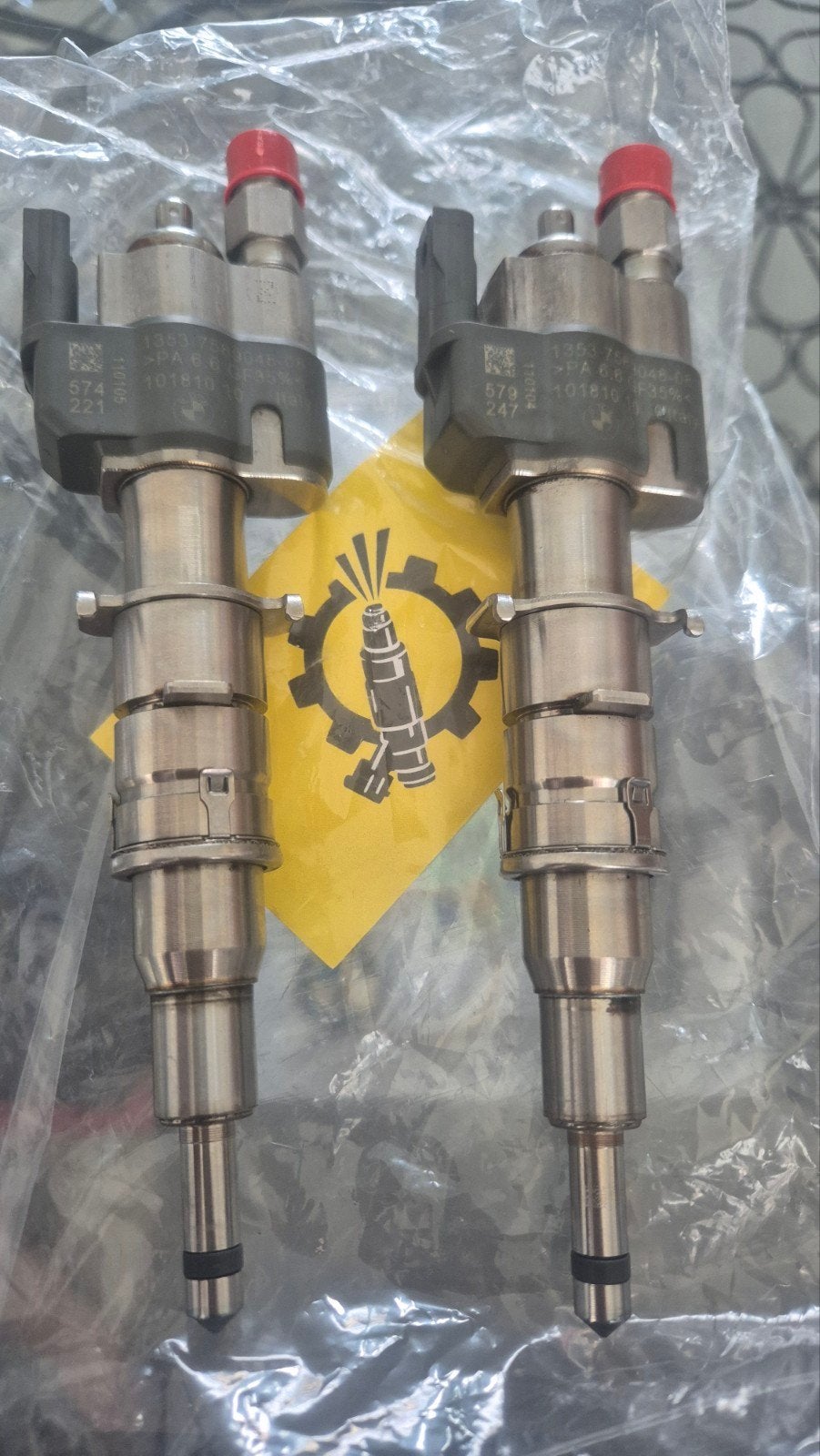 2x BMW injectoren index 8 (13537589048-08) getest, Ophalen of Verzenden, Gebruikt, BMW