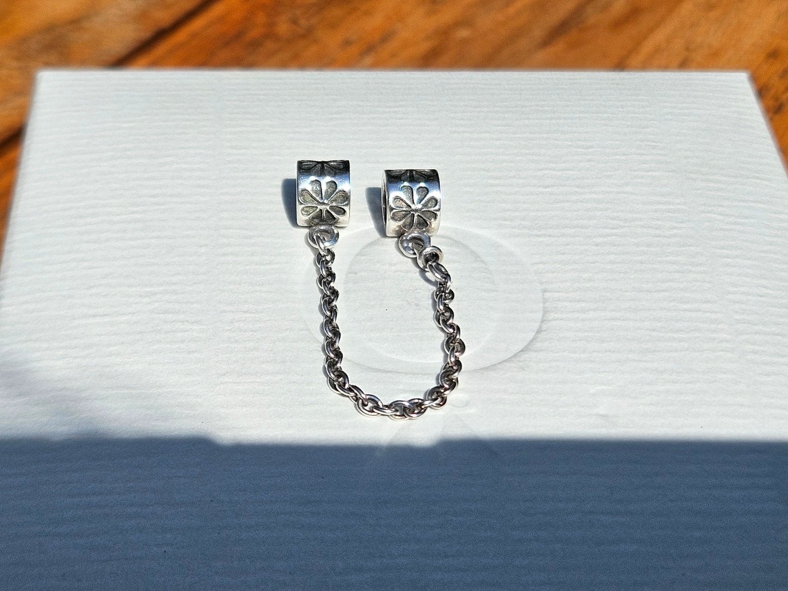 Pandora Safetychain 5cm - Zeer Goede Staat, Sieraden, Tassen en Uiterlijk, Bedels, Pandora, Ophalen of Verzenden, Zo goed als nieuw