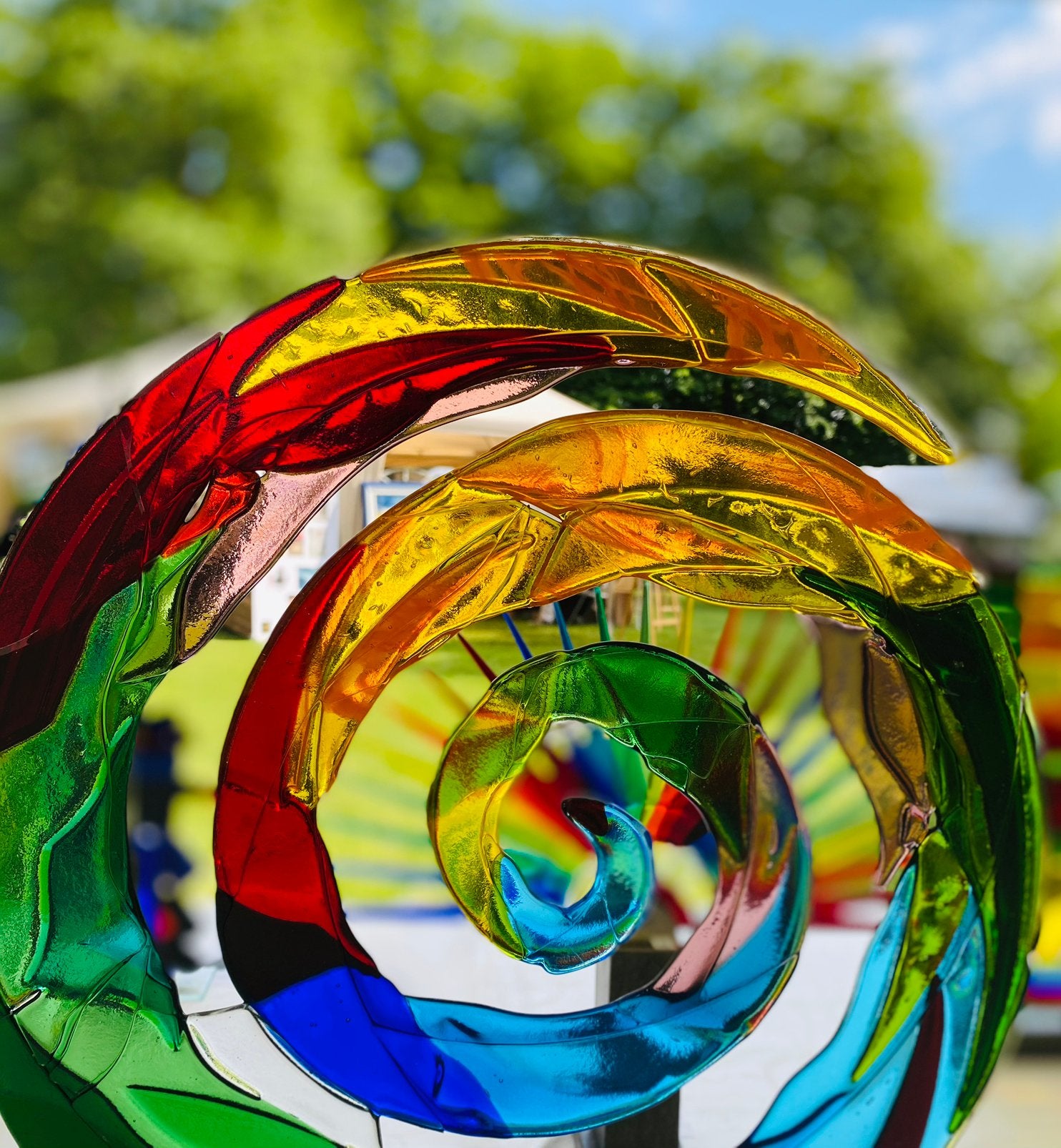 Glasfusie, glaskunst, glas, gesmolten glas, circle of life, Ophalen