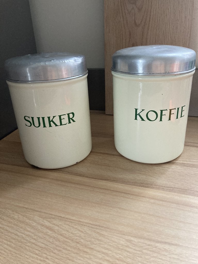 suiker en koffie bus Retro, Ophalen of Verzenden