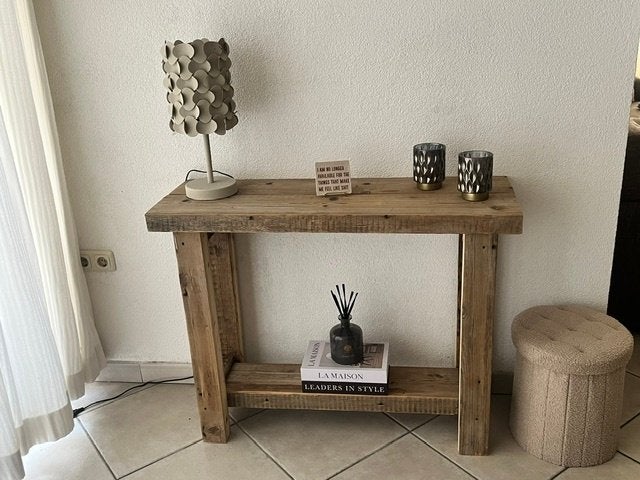 Side-Table  van hout, Huis en Inrichting, Tafels | Sidetables, Ophalen, 50 tot 100 cm, Nieuw, Landelijke