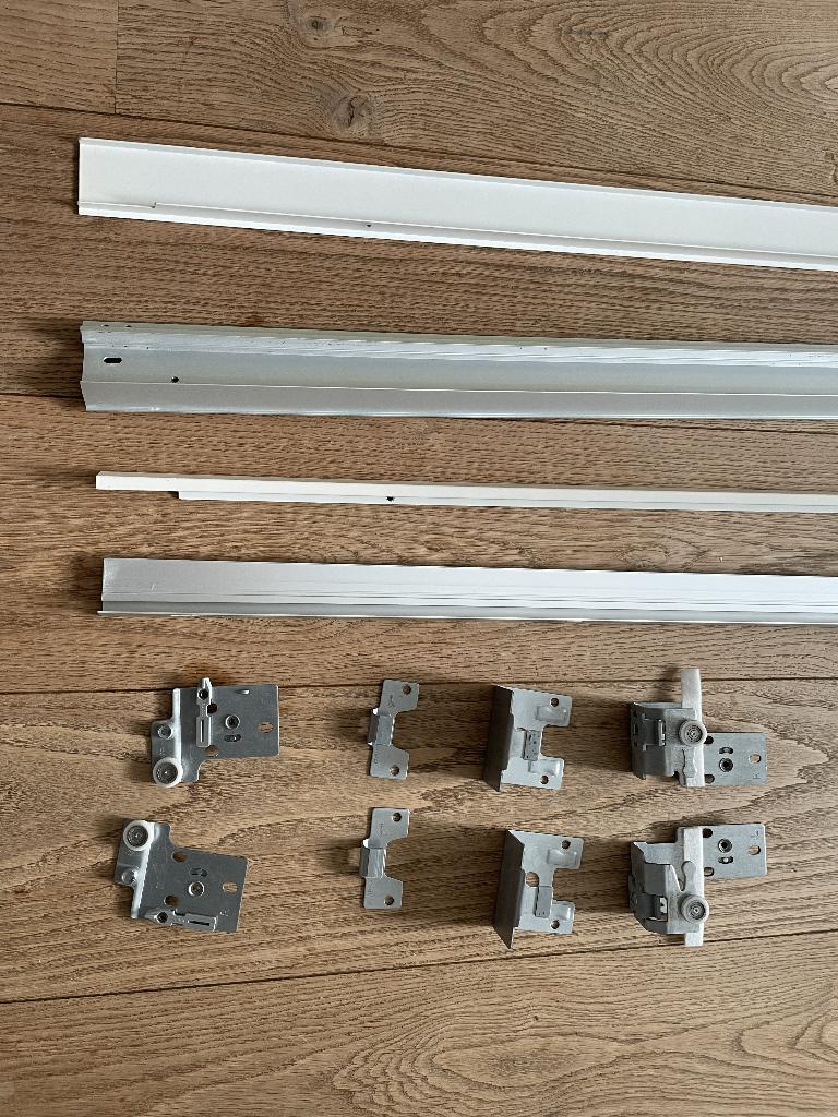 Schuifdeuren, set van 2, wit, 150x236cm (paxkast), Ophalen, Gebruikt, 200 cm of meer, 150 tot 200 cm