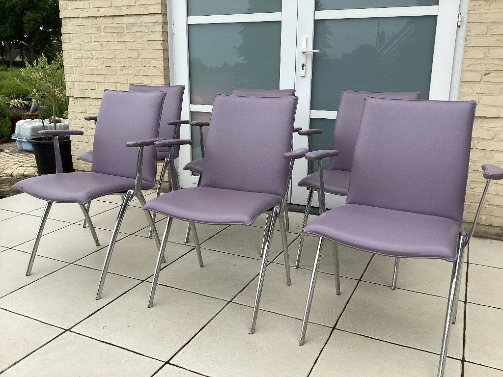 Leolux stoelen Natello(6 stuks), Huis en Inrichting, Stoelen, Ophalen, Zo goed als nieuw, Leer, Durlet sede knol vitra
